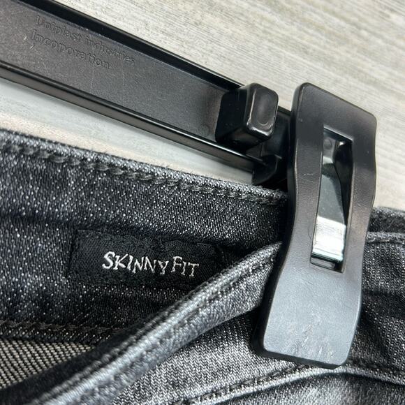 Judy Blue Distressed Holey Faded Stretchy Skinny Jeans Black Gray Size 15/32 - Picture 5 of 9